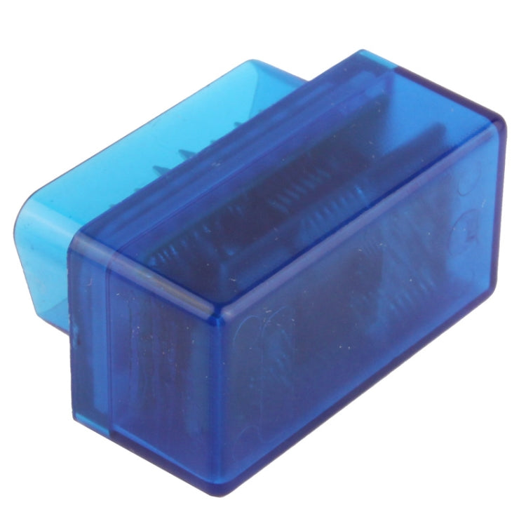 Blue translucent mini OBD-II wireless code reader scanner housing
