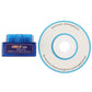 Blue mini OBD-II wireless code reader scanner with driver CD disc