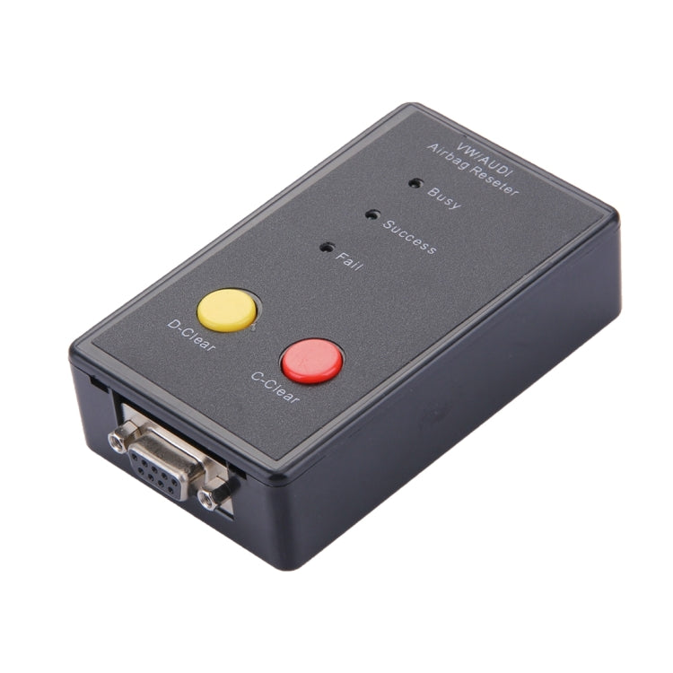 Airbag reset tool for VW/Audi with status buttons and OBD connector