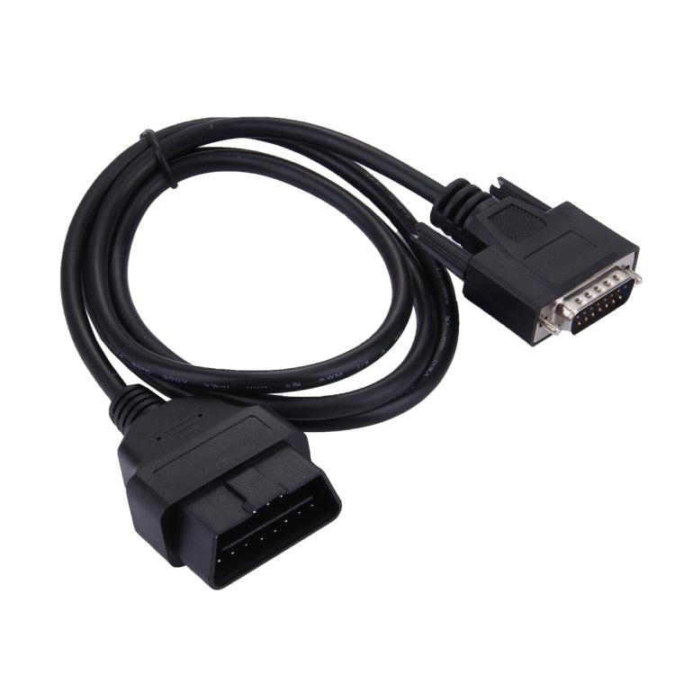Airbag reset cable with DB-style male plug and black wiring
