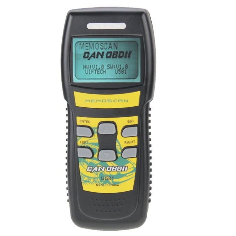 Handheld OBD2/EOBD CAN code scanner with LCD screen and button keypad