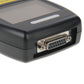 Side of OBD2 CAN code reader with DB-style diagnostic connector port
