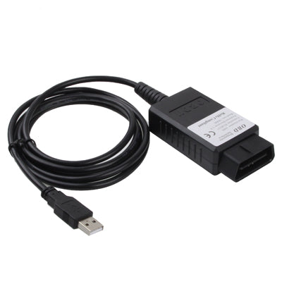 OBD-II USB diagnostic cable with OBD connector and USB connector