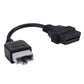 OBDII diagnostic cable with 5-pin and 16-pin diagnostic plugs on black cable
