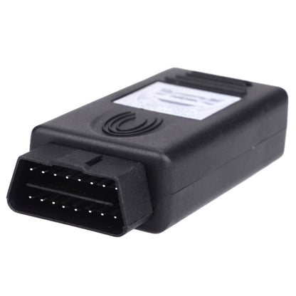 Black vehicle diagnostic scanner adapter with OBD-style connector port