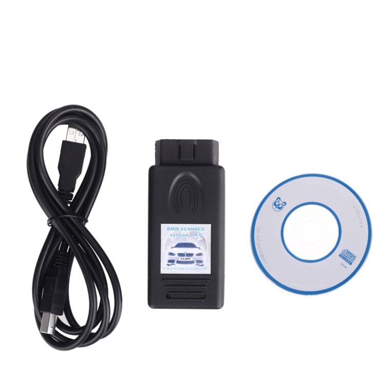 Vehicle diagnostic scanner kit with cable, device, and installation disc