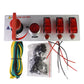 Ignition switch panel kit with red lights, wire harness, and small hardware accessories