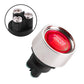 Red engine start push button switch with metal terminals and red backlit insert