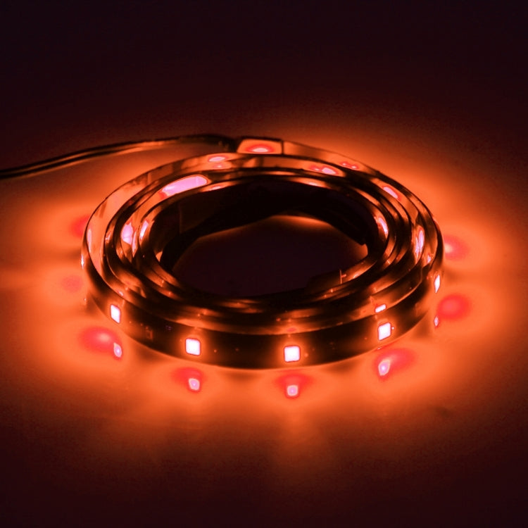 Flexible waterproof LED strip light, 90cm, orange glowing ribbon with bright LED segments