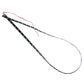 Flexible waterproof LED strip light, 90cm, black strip with red/black wires, unlit