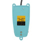 Anti-slip foot pedal switch with turquoise housing and terminal label panel