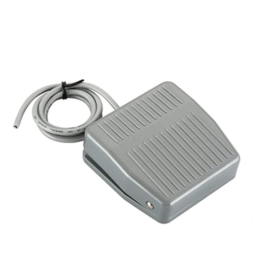 Gray plastic electric foot switch power pedal with 1 m cable
