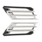 Pair of chrome car vent grille decoration stickers with black accents
