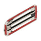 Pair of car vent grille decoration stickers with red trim and chrome details