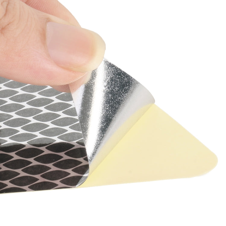 Peel-and-stick car vent grille sticker backing, silver glitter pattern
