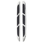 Set of two vertical car vent grille decals in chrome and black