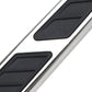 Close-up of black textured car vent grille decal with silver edging