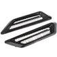 Black car grille mesh decoration stickers, pair, long vent-style frames