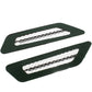 Dark green car grille mesh decoration stickers, pair, vent inserts with diamond mesh