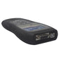 Black handheld diagnostic scanner with OBD connector port and USB interface on side.