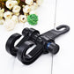 Black double hook car seat headrest hanger set with two U-shaped hooks