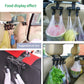 Black seat headrest double hook hanger holding multiple grocery bags