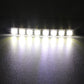 Illuminated LED daytime running light bar with bright row of square bulbs