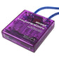 DC 12V voltage stabilizer monitor, purple case with terminal markings and blue cable