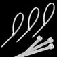 Self-locking nylon cable zip ties set, light gray straps with locking heads
