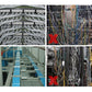 Cable management with gray self-locking zip ties securing bundled wires in rows