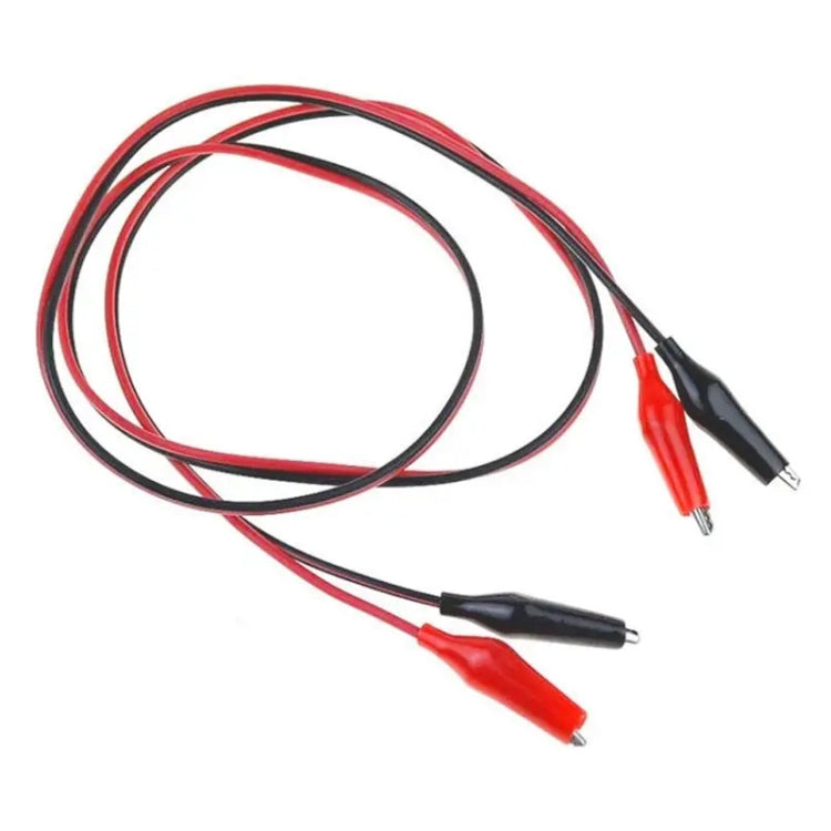 Alligator test lead cable set with red and black wires and clip probes