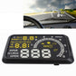 Black front HUD panel showing yellow speed, RPM, and fuel consumption readouts