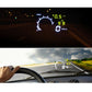 Vehicle-mounted OBD2 HUD projecting illuminated gauge readouts on windshield