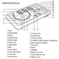 HUD external structure diagram with labeled parts and interface ports