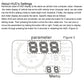 HUD settings illustration showing menu and parameter selection layout