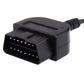 OBD-II diagnostic connector plug with multi-pin socket and cable housing for reset tool