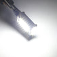 T15 LED backup bulb illuminated, emitting bright white light from LED chips.