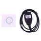 OBDII USB diagnostic cable kit with OBD adapter, USB-A cable, and included disc