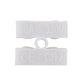 White wiring terminal block with embossed ratings text, 2-way push connector