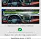 E300 HUD installation steps showing mounting position on the dashboard panel