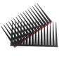 Black car eyelash strip set with dense lash spikes and red edge trim