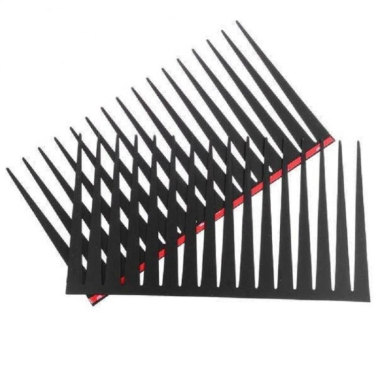Black car eyelash strip set with dense lash spikes and red edge trim