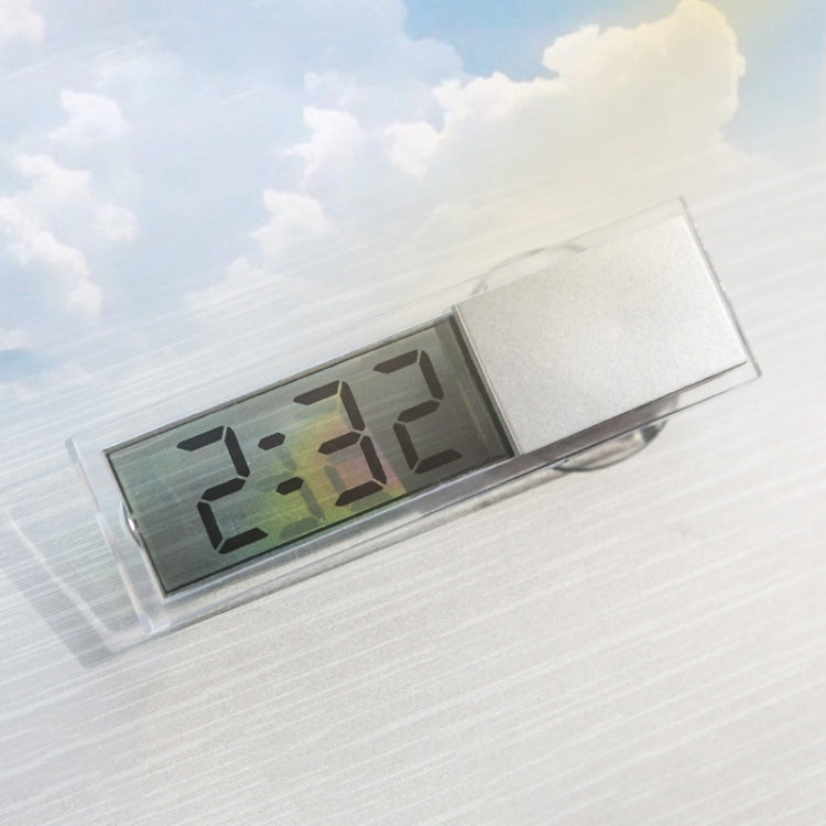 LCD auto clock with suction pad, green digital time display