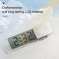 LCD auto clock with green digital display and clear suction arm