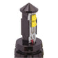 3157 LED car brake light bulb close-up with clear lens and yellow LED chip
