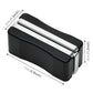 Black car wiper blade restorer tool, long rectangular body with chrome rails