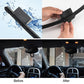 Wiper blade restorer tool in use on car windshield wipers, before and after view