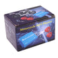 Motorcycle MP3 player retail box with speaker illustrations and control unit graphic