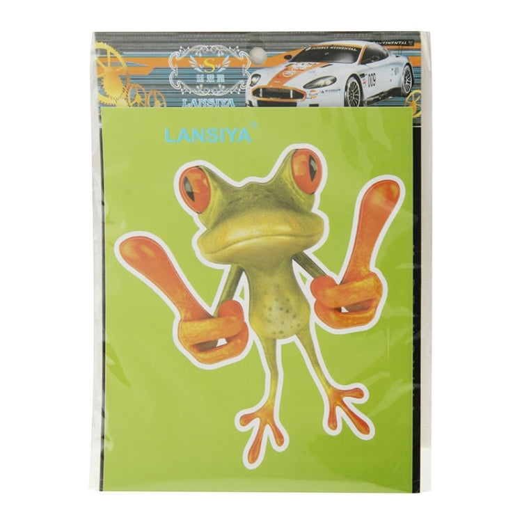 Frog character sticker pack with green frog and orange barbell, die-cut