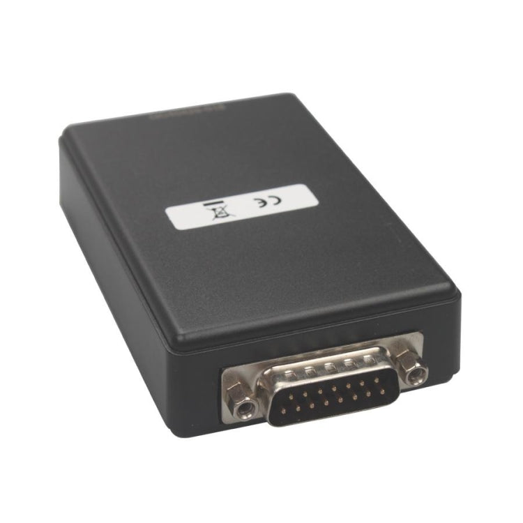 Black diagnostic interface with DB9 female port on front panel